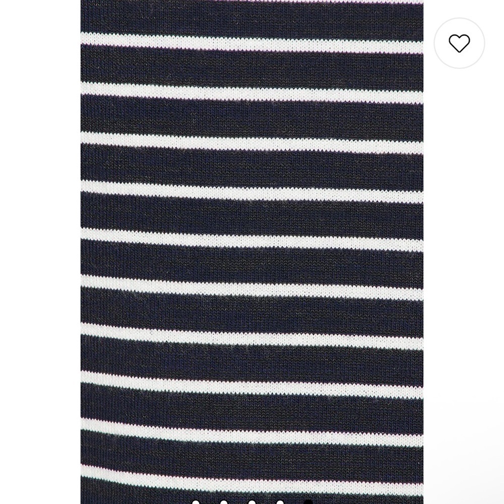 Rag and bone The Knit Stripe Polo Top in Navy & Ivory - Picture 5 of 8